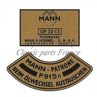 autocollant filtre à huile Mann - 356