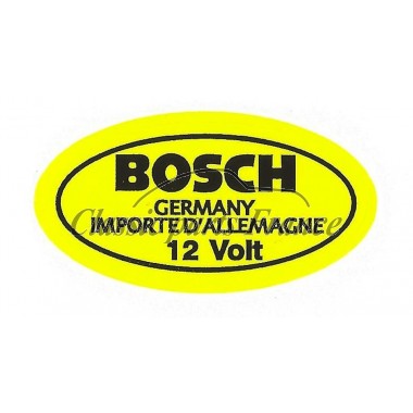 autocollant Bosch pour bobine 12 Volts pour Porsche 356 