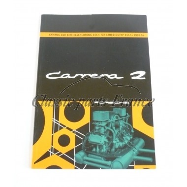 manuel de bord 356 Carrera 2 en réimpression en Allemand